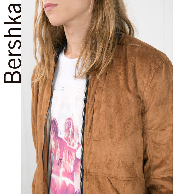 Bershka 麂皮机车夹克 06228833