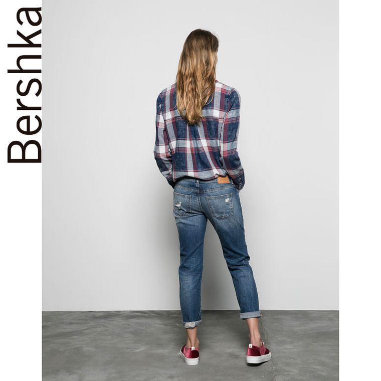 Bershka Bershka 乞丐风休闲牛仔裤 05012969