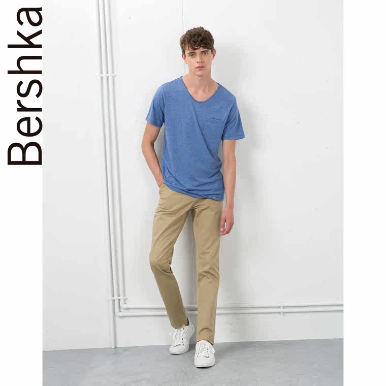 Bershka 棉质中式长裤 05335506