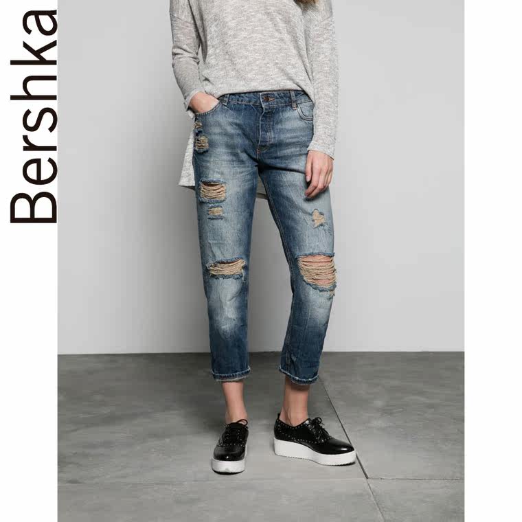 Bershka 乞丐风女朋友牛仔裤 05024969