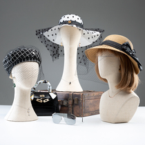 Fake head model shelf high-grade cloth head model hat display rack mens and womens head model scarf wig display props