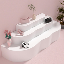 Close by wall upscale curvilinea Nakajima Low Shoe Rack Display Table 3 Floors Clothing Shop Soft Clothing Shop Window Landing Booth Chen