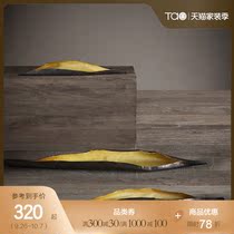 Tao home Dore banana roll leaf ornaments India imported brass living room home desktop creative decoration ornaments