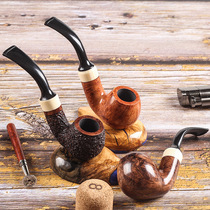 Emblem Xiang Solid Wood Smoke Bucket Import Handmade Stone Nanwood Shredded Tobacco Bucket Old smoke with men filter tobacco leaf dry smoke bucket pan