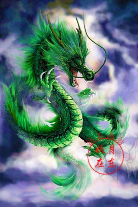 diy钻石画方钻满钻中国神兽霸气青龙腾飞十字绣钻石绣