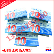 Batch of British THERMAX heat sensitive temperature sticker temperature measuring test paper thermometer thermometers tmc high temperature color changing paste