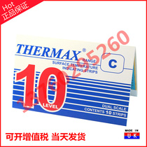 UK thermax temperature measuring label tmc temperature sensitive test strip temperature sensitive test paper 10 grid C