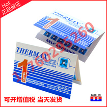 British THERMAX original single-grid discoloration temperature measuring paper single point temperature display temperature sticker 29~290 degrees