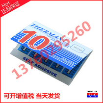 British THERMAX original temperature measurement thermal test paper color change temperature label high speed rail wheel hub 54 to 110 degrees