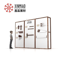 Classical Exhibition Hall Exhibition Rack Intangible Cultural Heritage Kabu Folding Wood Grain Show Shelf Cultural Figures Propaganda Leaflets