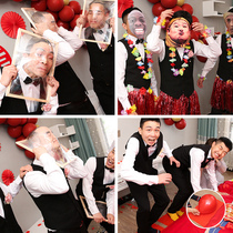 Welcome to kiss game props Block the door Wedding customs clearance game cards Wedding block the door Groom best man tricky suit