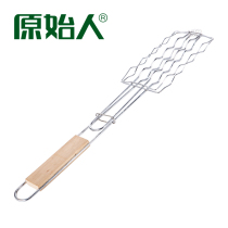 Primitive outdoor barbecue tools with handle clip Wooden handle Sausage clip Barbecue clip Vegetable clip Accessories