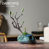 Simulation flower set small fake flower Magnolia simulation flower Flower ceramic creative small vase soft decoration ornaments