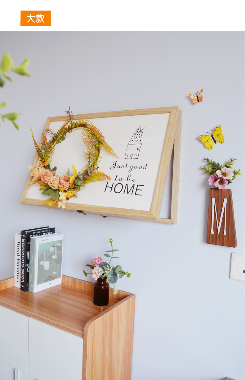 创意北欧电表箱遮挡免打孔现代简约配电箱遮盖开关电闸盒子装饰画