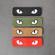 pvc rubber magic sticker chapter 3D soft glue clothes tactical helmet stickup cat eye luminous devils eye badge