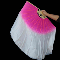 Show Color Dance Bed Front Bright Moon Light Dance Fan Bifacial Real Silk Rose Red Fan Square Dance Shoots Song Right Hand Fan