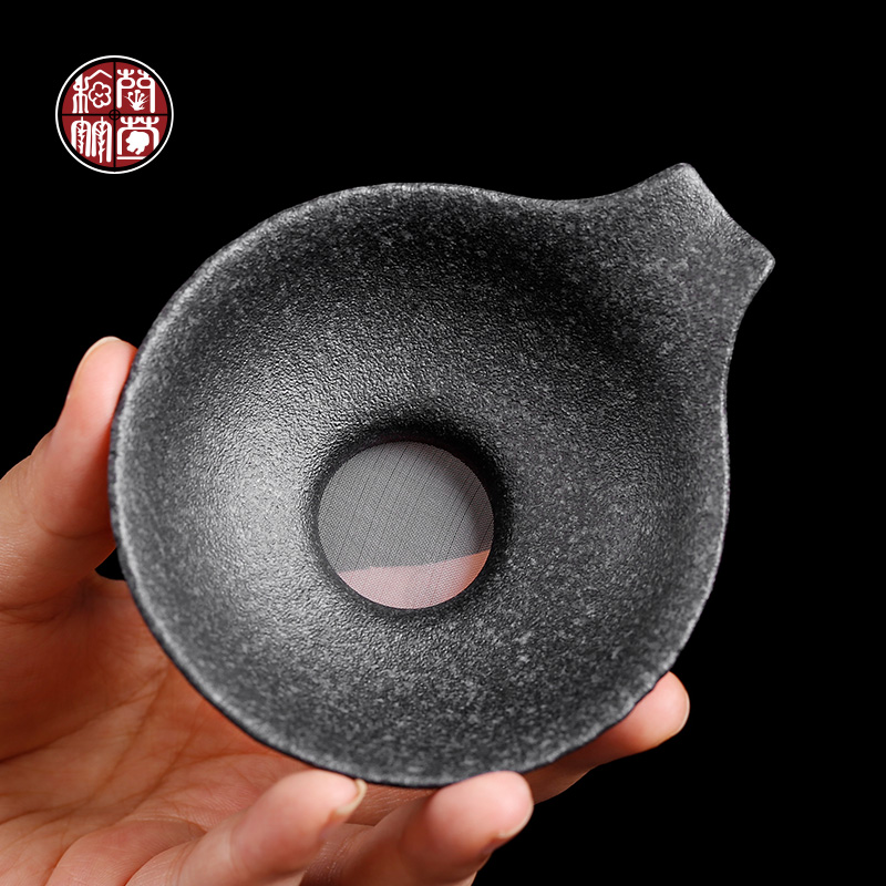 By patterns coarse pottery sharply stone glaze slip through the tea strainer kunfu tea tea tea ware ceramic tea ware