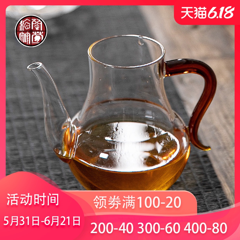 Glass tea set fair keller single thickening transparent from the points of tea with pour hot narrow large cups