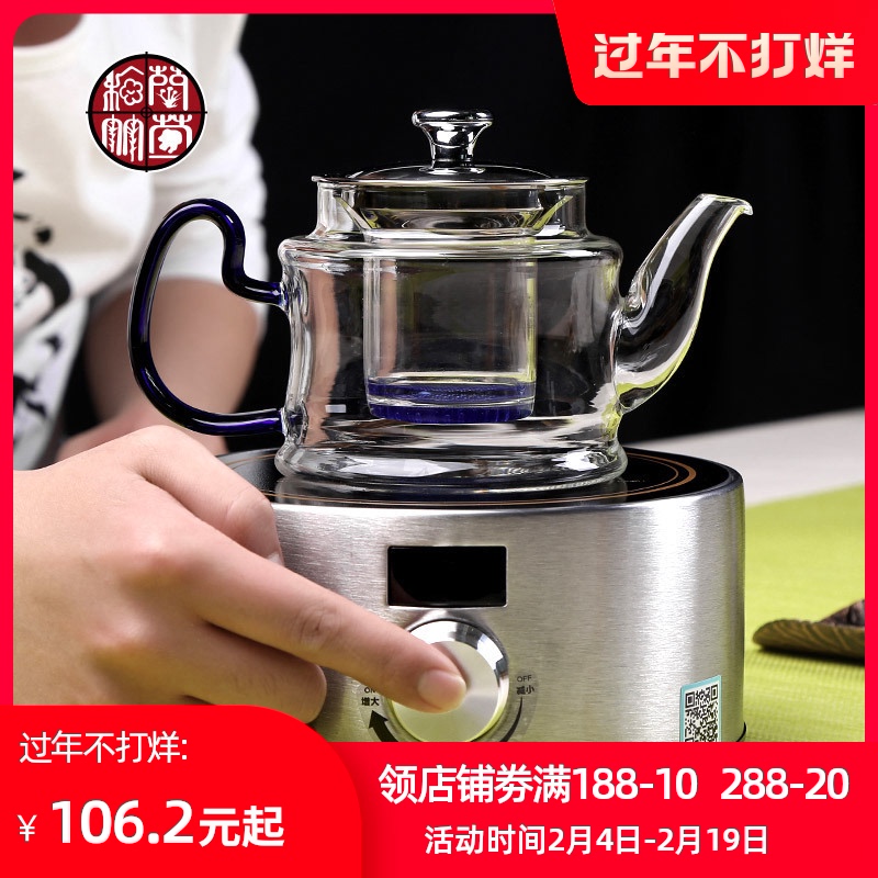 Boiling tea ware glass teapot steam pot of Boiling water tea pot, stainless steel electric TaoLu thickening cooking pot