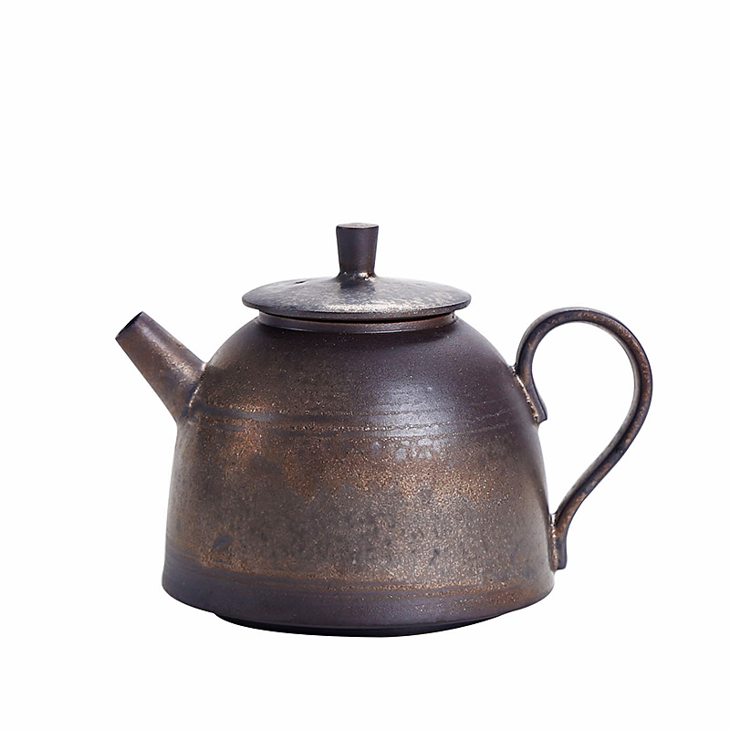 By patterns coarse pottery bronze and gold big ultimately responds little teapot ceramic kung fu yuan hand small capacity single pot