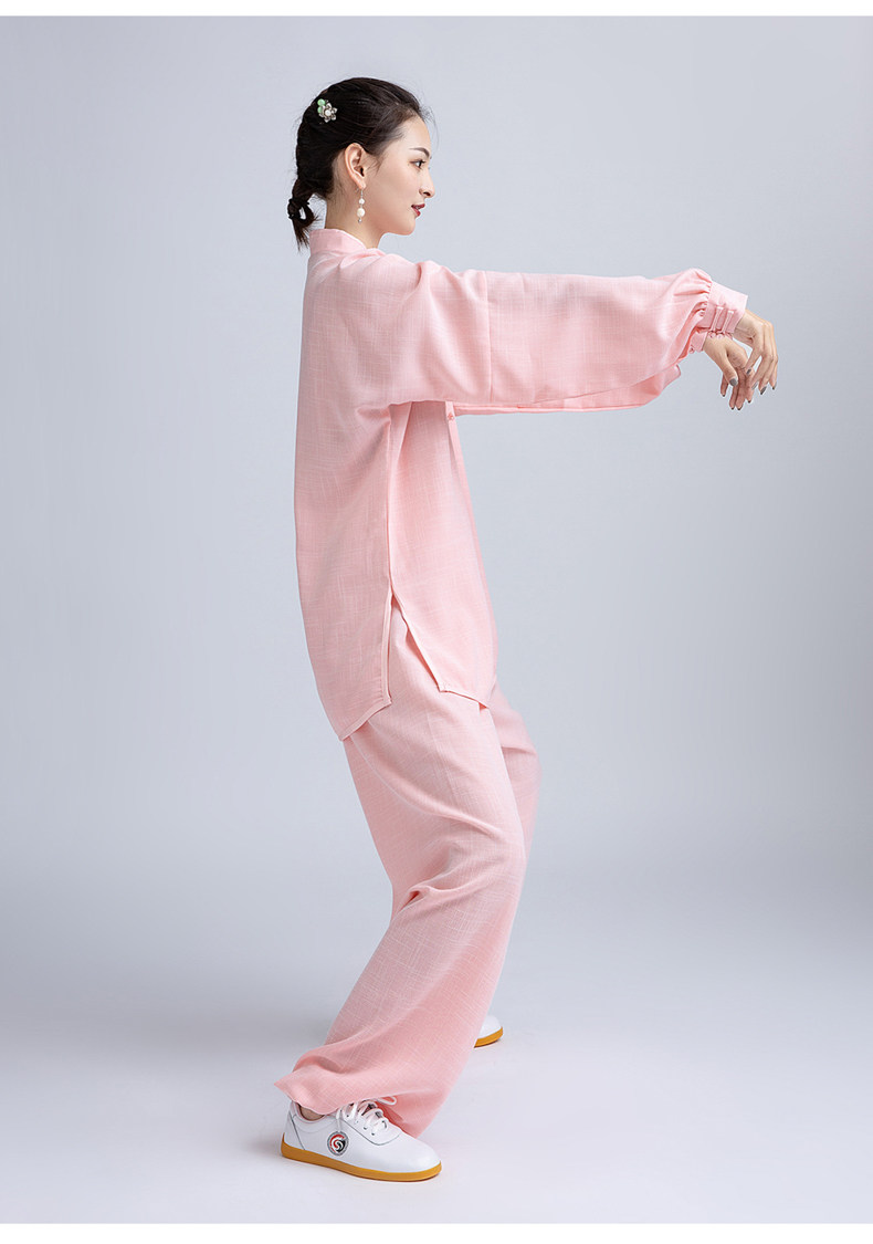 太极服男春夏季练功服太极拳练功服装女中老年武术服中国风_优点棒