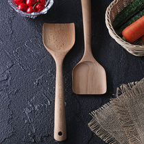 Beech Spatula Solid wood spatula Long handle kitchenware Paint-free