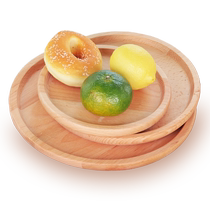 Beech tray solid wood plate round