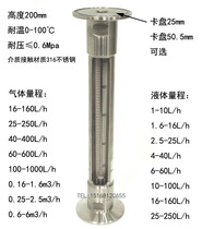 Fast-mounted flow meter sanitary type flow meter desulfurization and denitration flow meter float flow meter