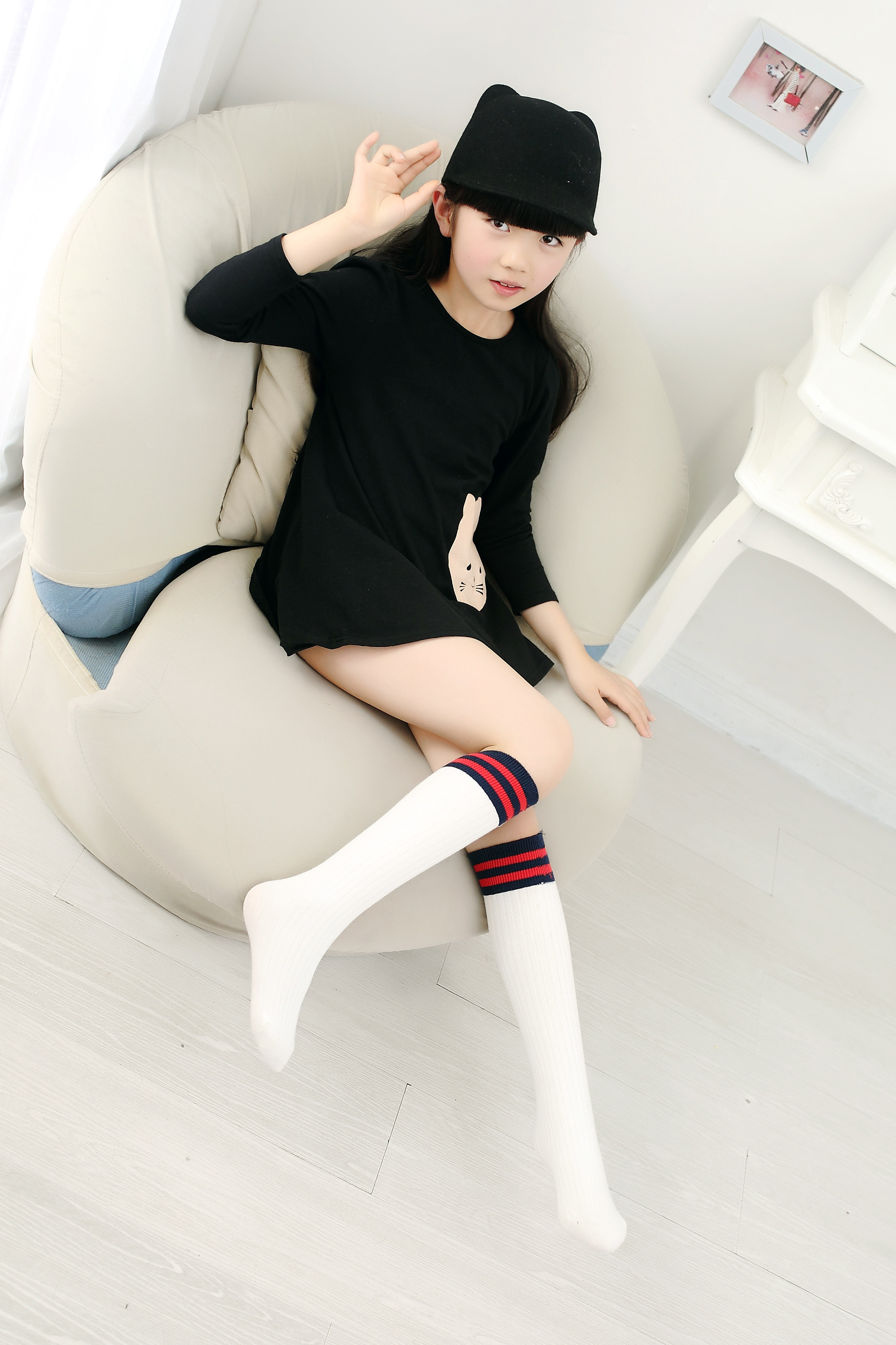 儿童中筒袜女童高筒袜学生过膝长袜子棉宝宝膝盖袜半截袜春秋夏薄