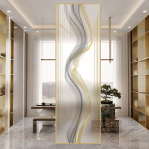 Glass toilet partition living room screen wind luxury decoration to block bedroom modern minimal basalt wall