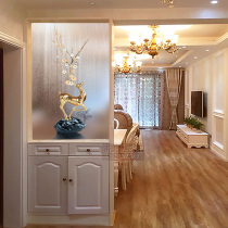 Introduction to the door door closet decorated glass screen modern simple living room partition shoe cabinet one light luxury shelf