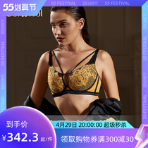 Colorful multi-coloured lingerie women No steel ring Poly Lace Medium Thick Cup Latex Bra Suit C6926