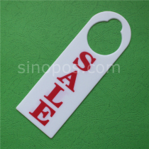 Clothing store sale sign clothes hanger side listing special clothing label large blank tag