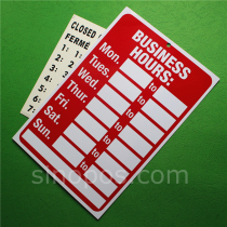 PVC business Time brand business hours English foreign trade shop recruitment door window listing
