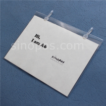 Binaural adhesive hook price tag A4 A5 A6 hanging ear transparent PVC price brand net column label envelope