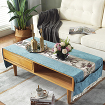 New Chinese coffee table tablecloth fabric table flag table tablecloth Chinese style classical tablecloth living room TV cabinet household dustproof