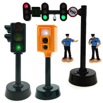 Traffic light toy luminous traffic signal light model road sign children road safety teaching aids simulation
