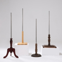 High-grade triangular wood model base bracket round chassis square model props base accessories support rod