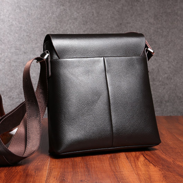 ກະເປົາໜັງແທ້ຂອງຜູ້ຊາຍ ກະເປົາ crossbody bag briefcase backpack pure first-layer cowhide business plaid hanging bag vertical men's bag