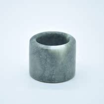 New Nanyang jade Dushan Jade Black and white Dushan ink Cyan finger ring Jade ring Hand jewelry Jade