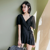 Swimsuit women cover their stomachs and show thinness 2021 new one-piece fairy fan conservative sexy plus size ins wind hot spring swimming suit