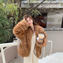 2021 autumn and winter new car fox fur grass coat womens short young fluffy coat teddy bear coat