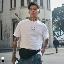 Furnace 2021 summer new personality expression print round neck short sleeve T-shirt mens trend half sleeve T-shirt shirt top