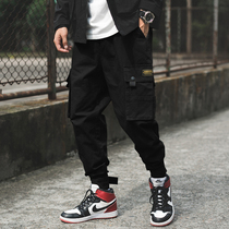 Hearthstone spring and autumn new multi-pocket overalls mens trendy brand leggings casual pants loose harem pants small pants