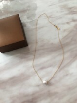 Single akoya Seawater Pearl Car Flower ch Necklace