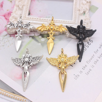 Angel Devil Sword Retro Alloy Accessories Gadgets Handmade DIY Bajituo Millet Decoration Materials