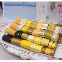 Golden yellow line diy handmade bajituozigumei pain bag decoration ribbon ribbon bow material