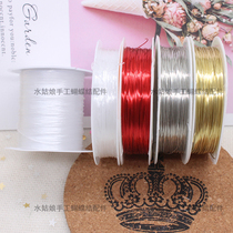 Elastic thread gold silver red copper wire diy jewelry beaded accessories small roll