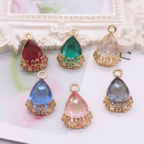 Alloy golden small flower water drop pendant pendant accessories diy Bajito Lolita hair decoration material