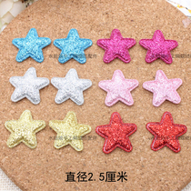 2 5cm bright pink five-pointed star star diy Christmas tree bow hair ornament hair clip little star